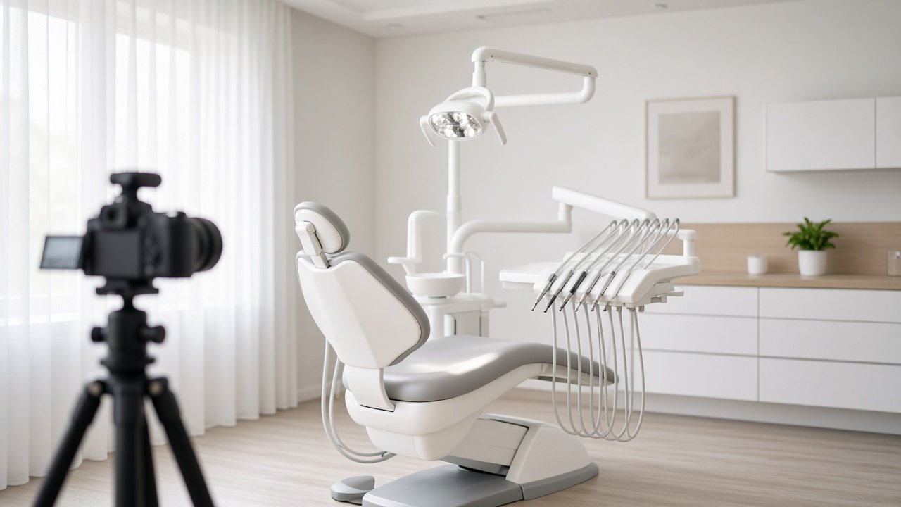Dental treatment room photographed for the clinic gallery