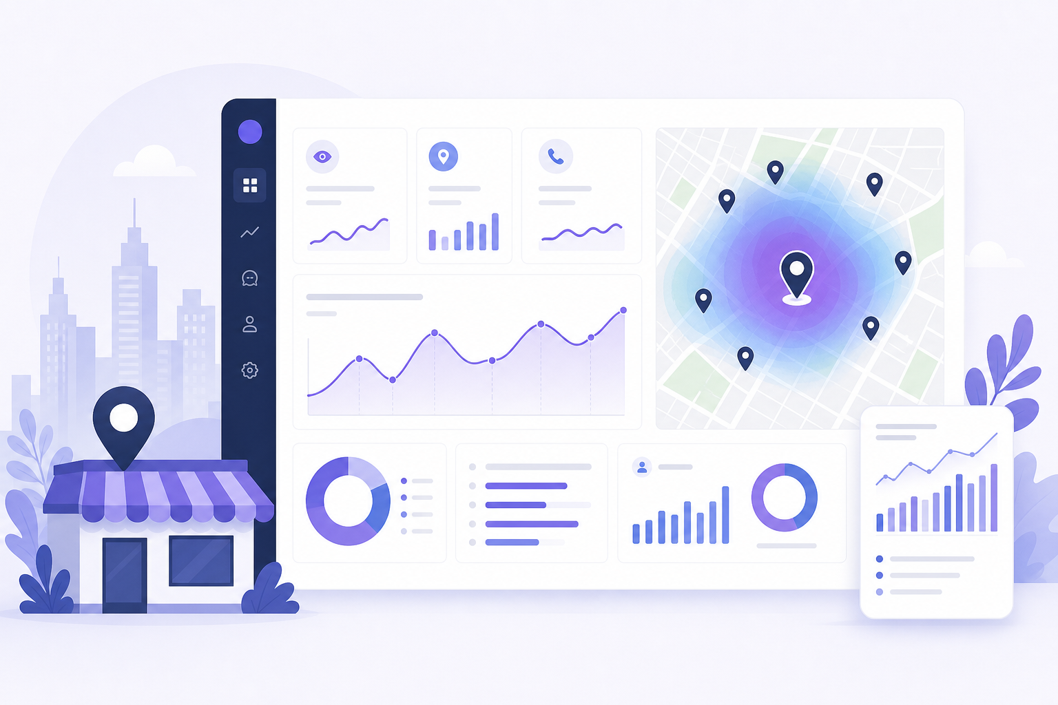GMB analytics and reporting hero visual