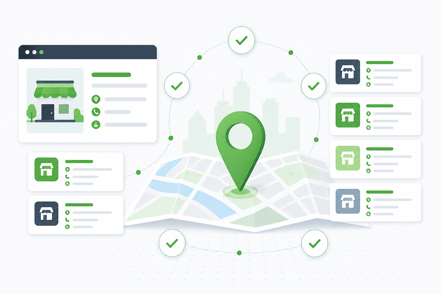 Map citations hero visual for local directory consistency